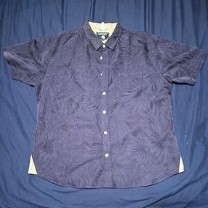 Seapointe Tropical Print Men's Blue Shirt Size XL